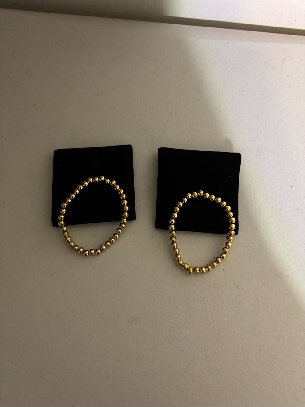 Gold Beaded Hoop bracelet- Women Jewelry